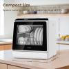 imageHAVA Countertop Dishwasher 6 Programs Portable Dishwashers with 5L Builtin Water Tank No Hookup Needed Baby Care ampamp AirDrying Function for Apartments and RVs